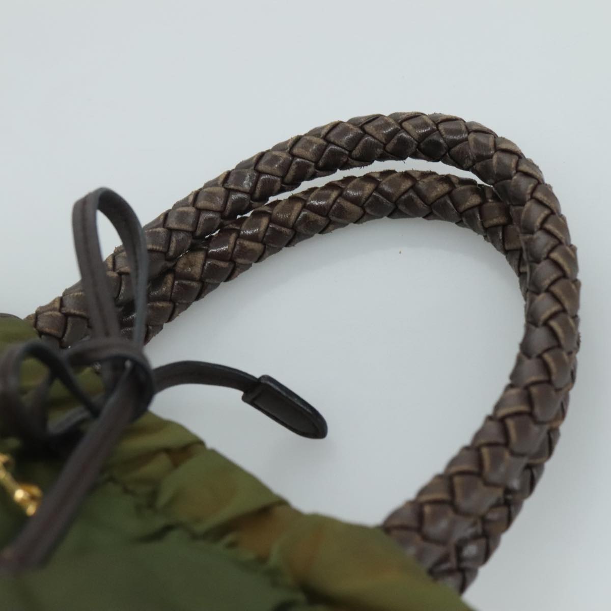Prada Tessuto Khaki Synthetic Handbag (Pre-Owned)