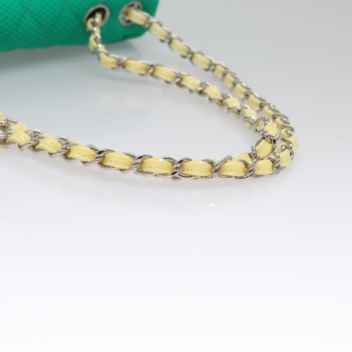 Chanel Green Cotton Shoulder Bag (Pre-Owned)
