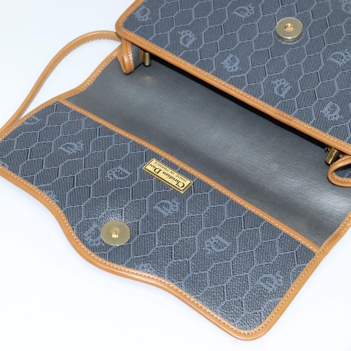 Dior Honeycomb Black Canvas Shoulder Bag (Pre-Owned)