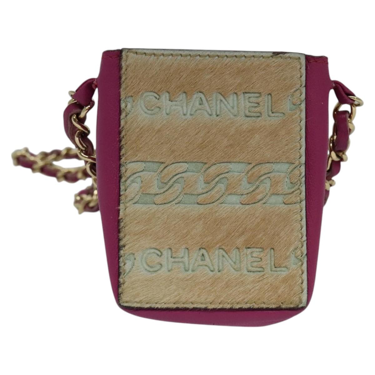 Chanel Cc Beige Faux Fur Clutch Bag (Pre-Owned)