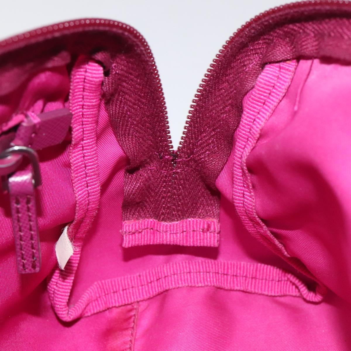 Prada Cosmetic Pouch Pink Synthetic Clutch Bag (Pre-Owned)