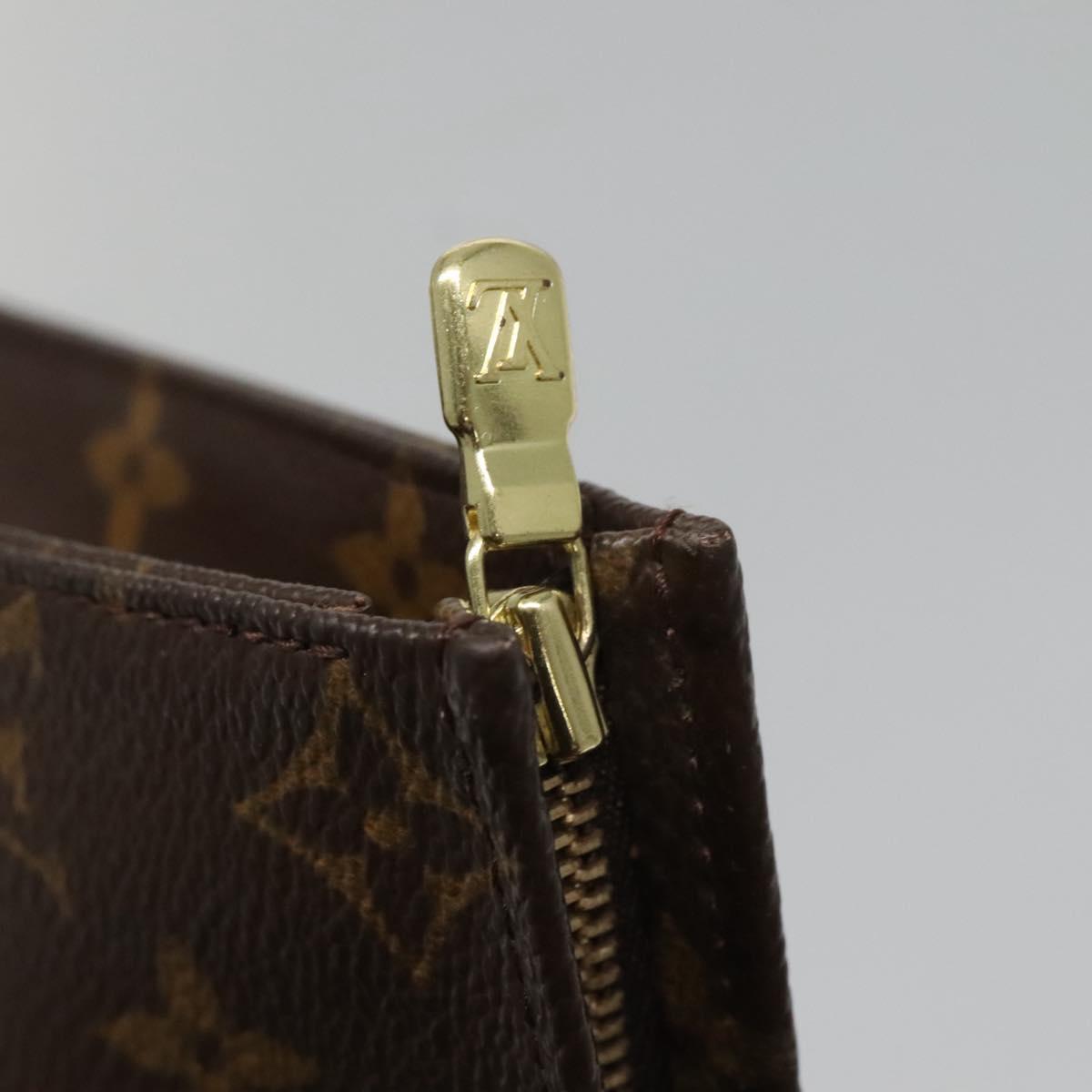 Louis Vuitton Poche Toilette Brown Canvas Clutch Bag (Pre-Owned)