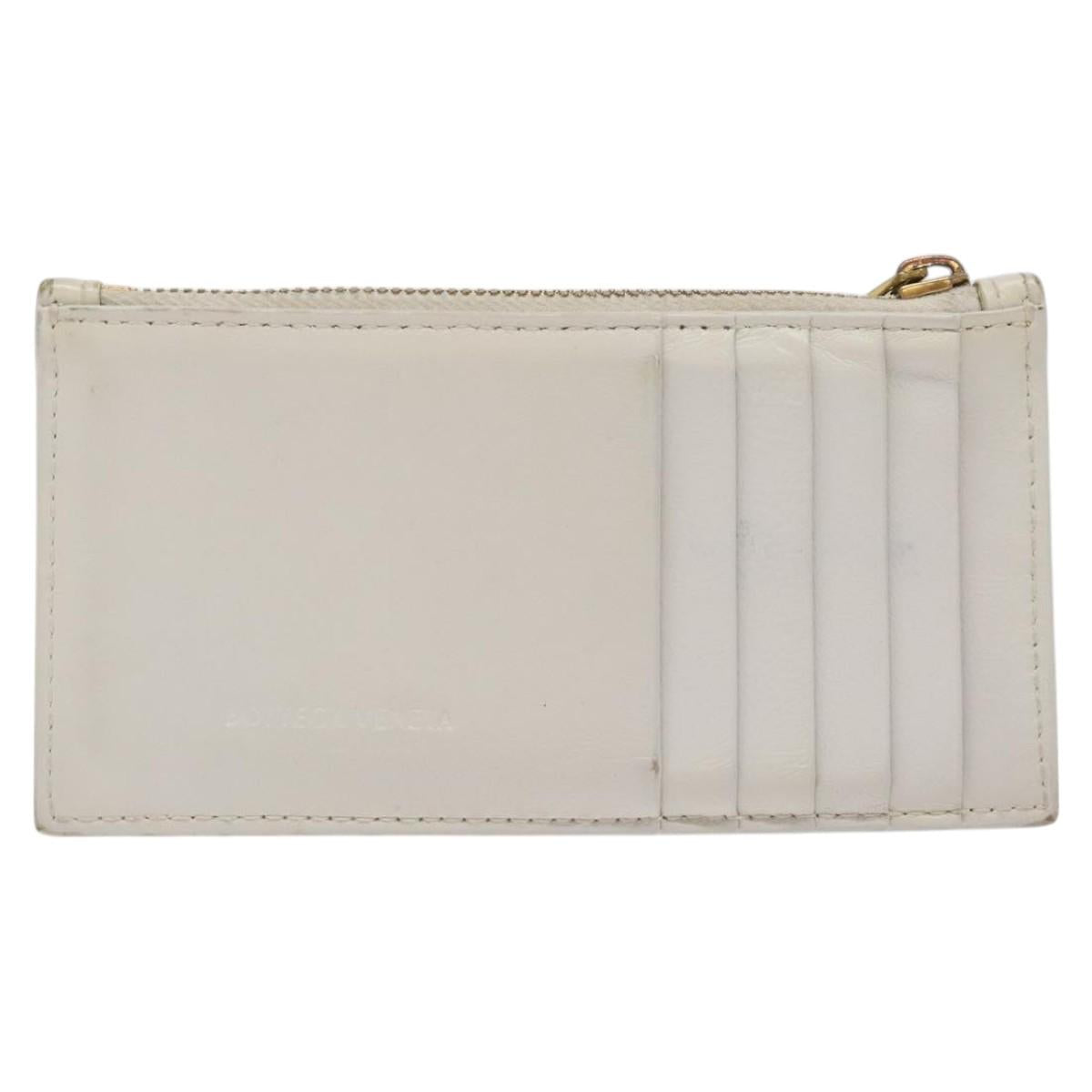 Bottega Veneta Intrecciato White Leather Wallet (Pre-Owned)