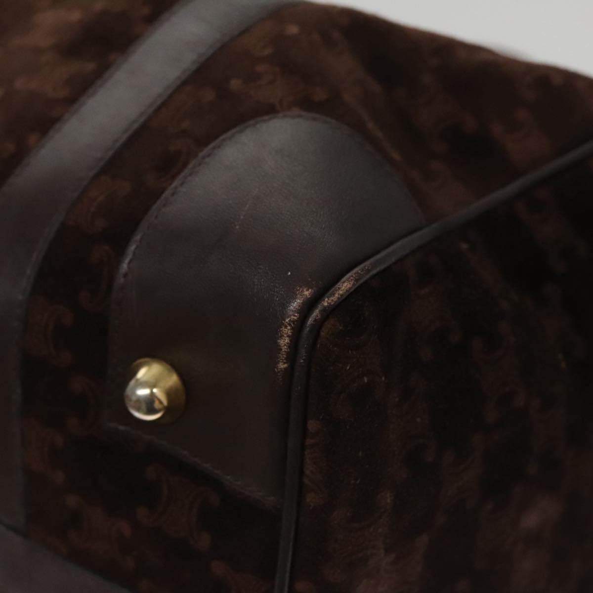 Céline Macadam Brown Suede Handbag (Pre-Owned)