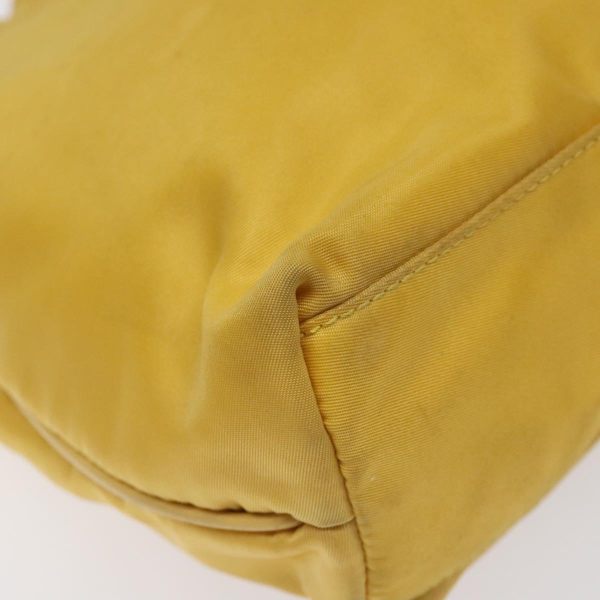 Prada Re-Nylon Yellow Synthetic Tote Bag (Pre-Owned)