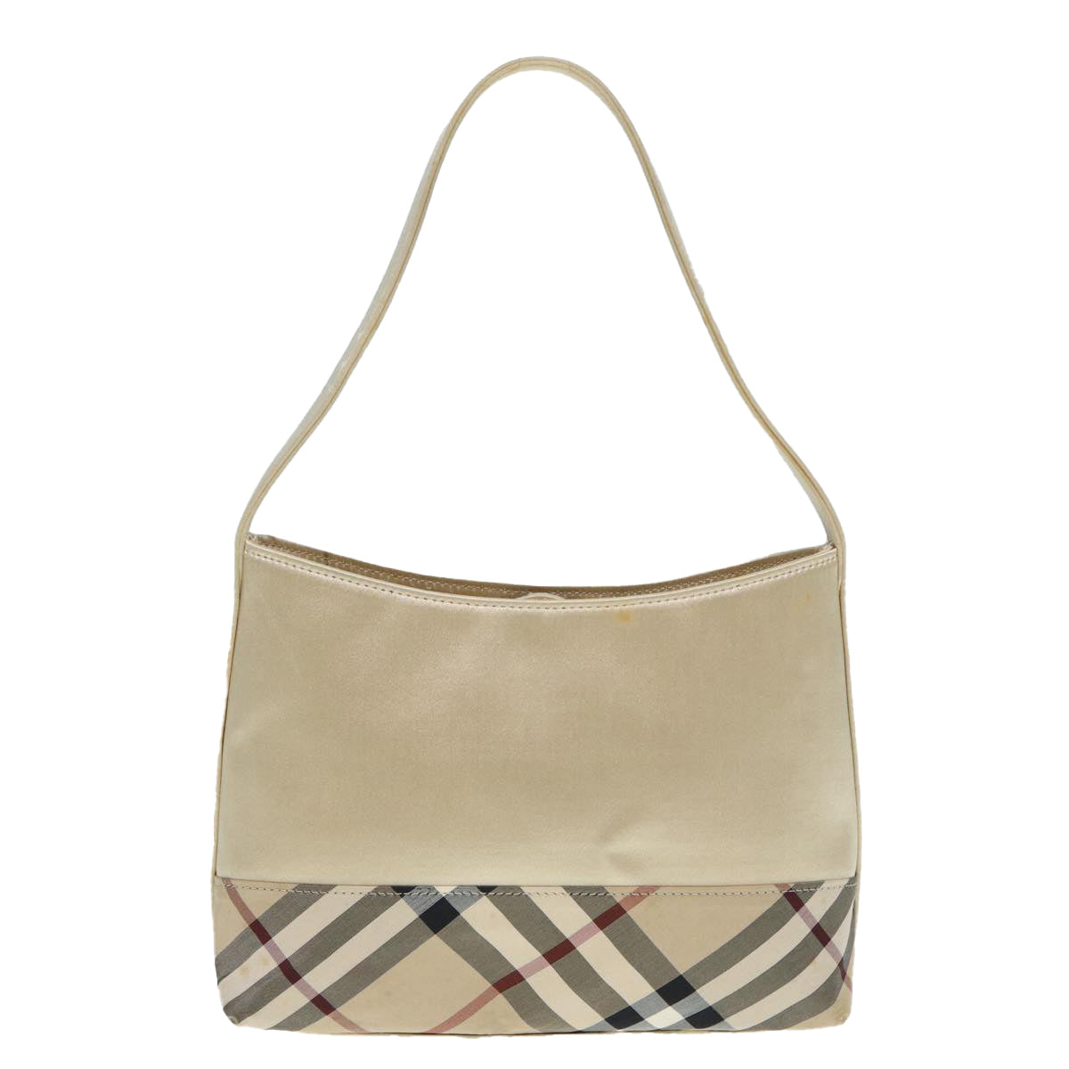 Burberry Nova Check Beige Synthetic Handbag (Pre-Owned)
