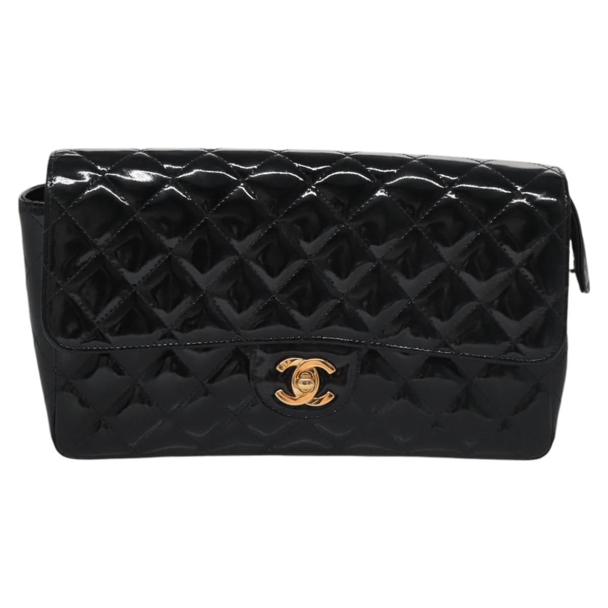 Chanel Timeless/Classique Black Patent Leather Backpack Bag (Pre-Owned)