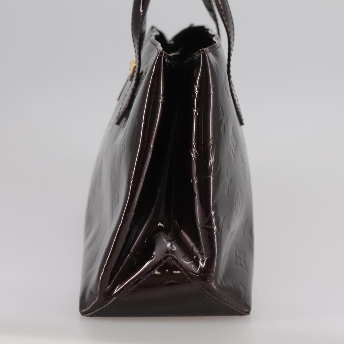 Louis Vuitton Wilshire Burgundy Patent Leather Handbag (Pre-Owned)