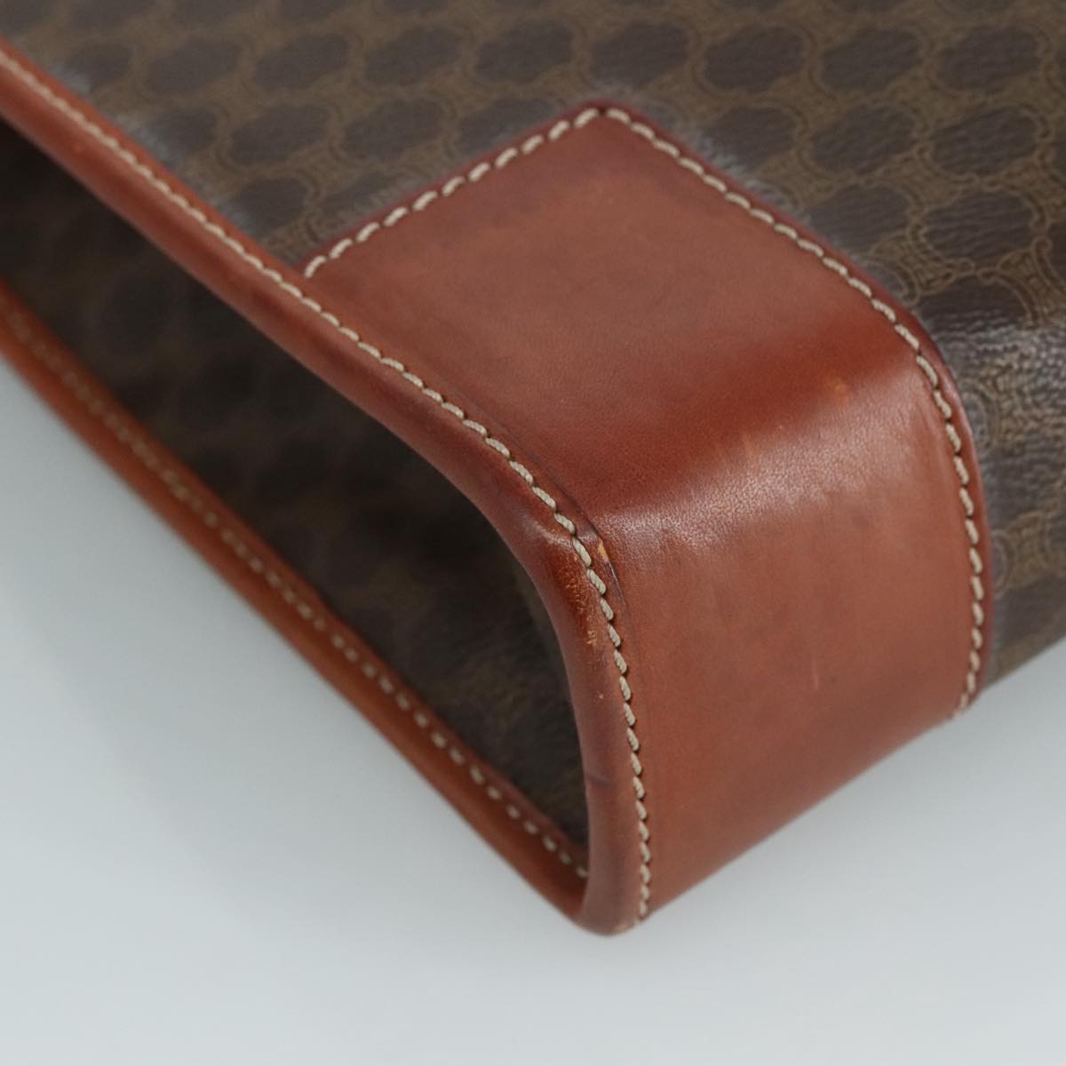 Céline Macadam Brown Canvas Briefcase Bag (Pre-Owned)