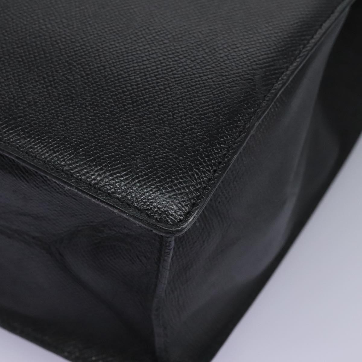 Bulgari Logo Mania Black Leather Handbag (Pre-Owned)