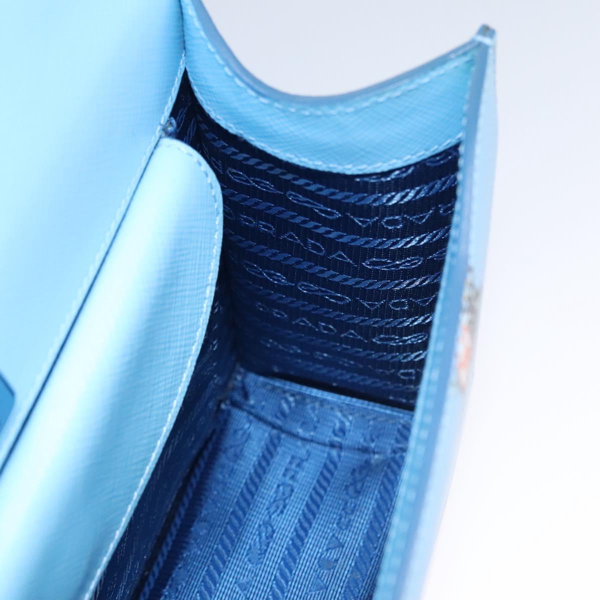 Prada Robot Blue Leather Shoulder Bag (Pre-Owned)