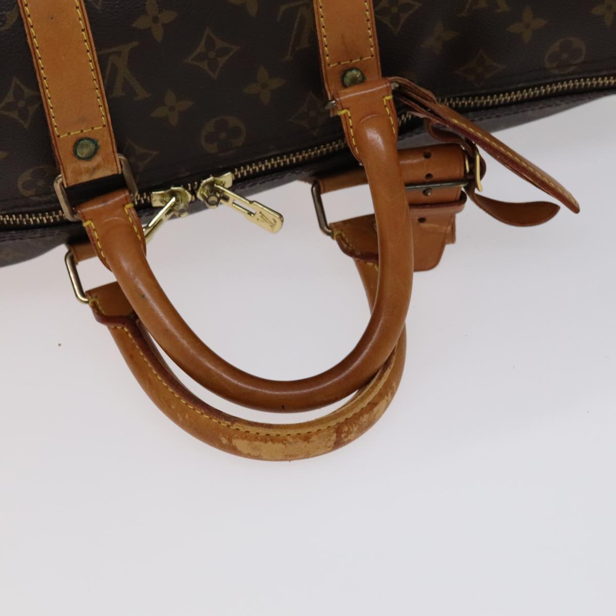 Louis Vuitton Keepall 45 Brown Canvas Travel Bag (Pre-Owned)