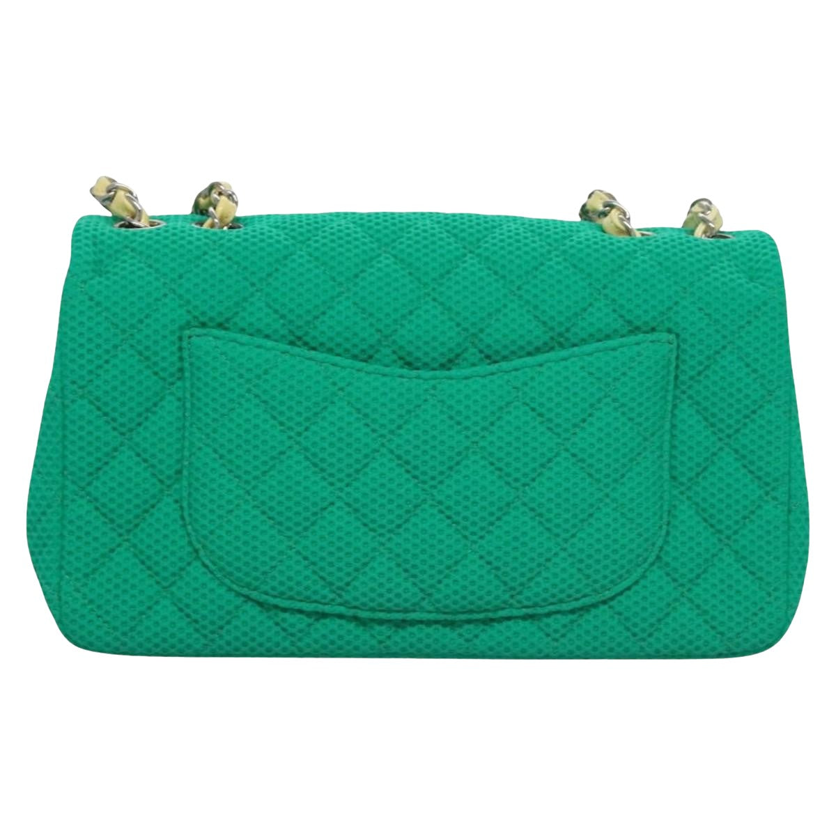 Chanel Green Cotton Shoulder Bag (Pre-Owned)