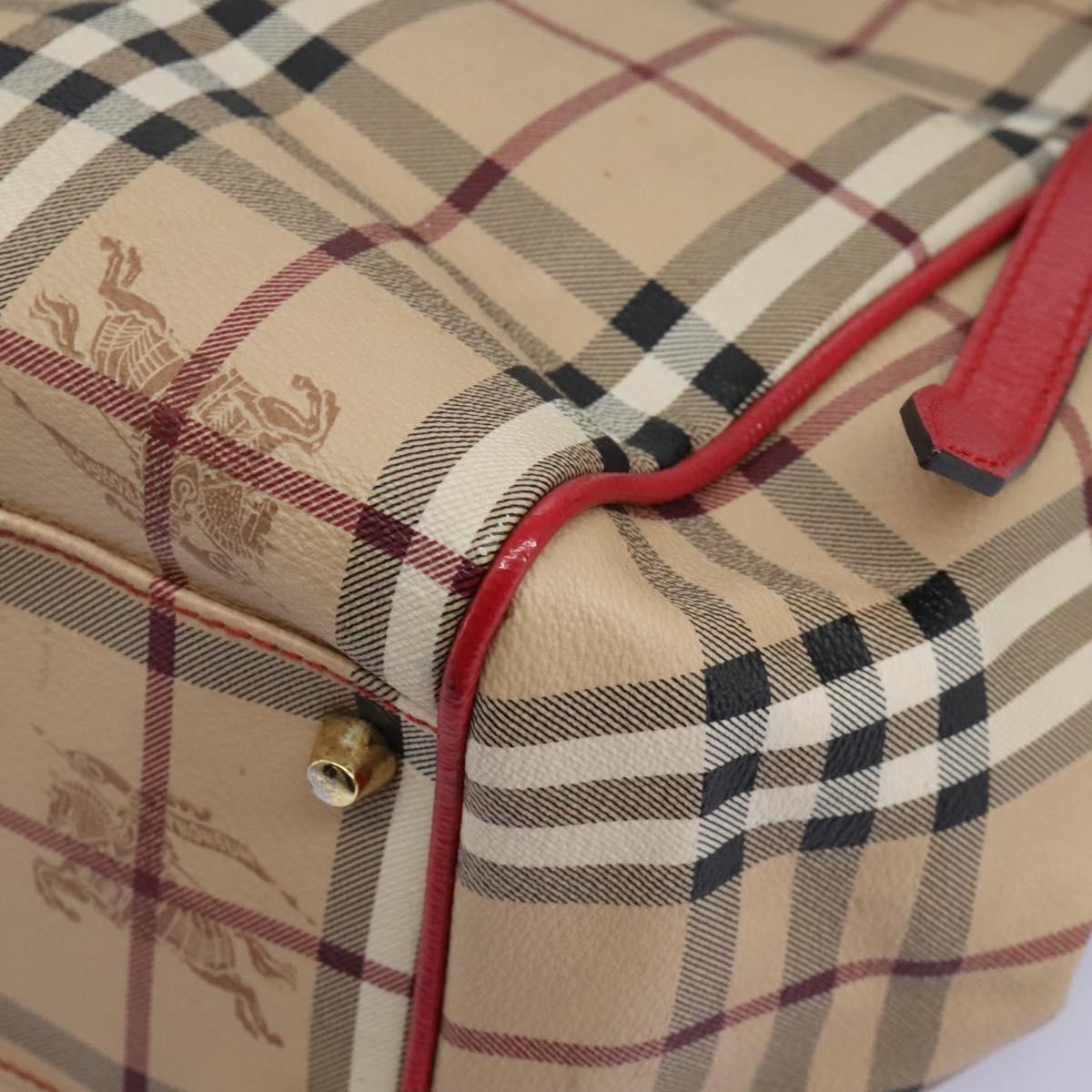 Burberry Nova Check Beige Canvas Shoulder Bag (Pre-Owned)