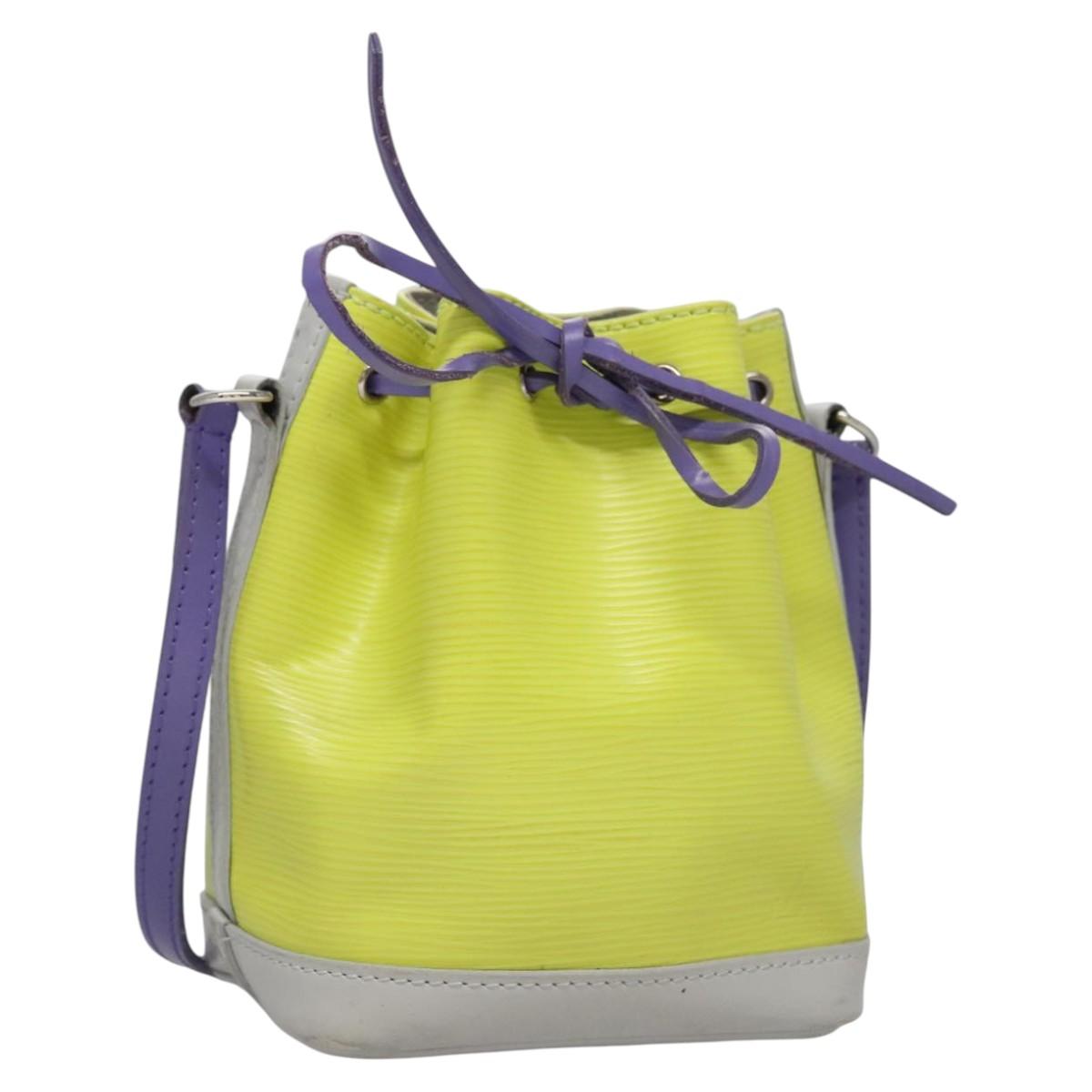 Louis Vuitton Nano Noé Yellow Leather Shoulder Bag (Pre-Owned)