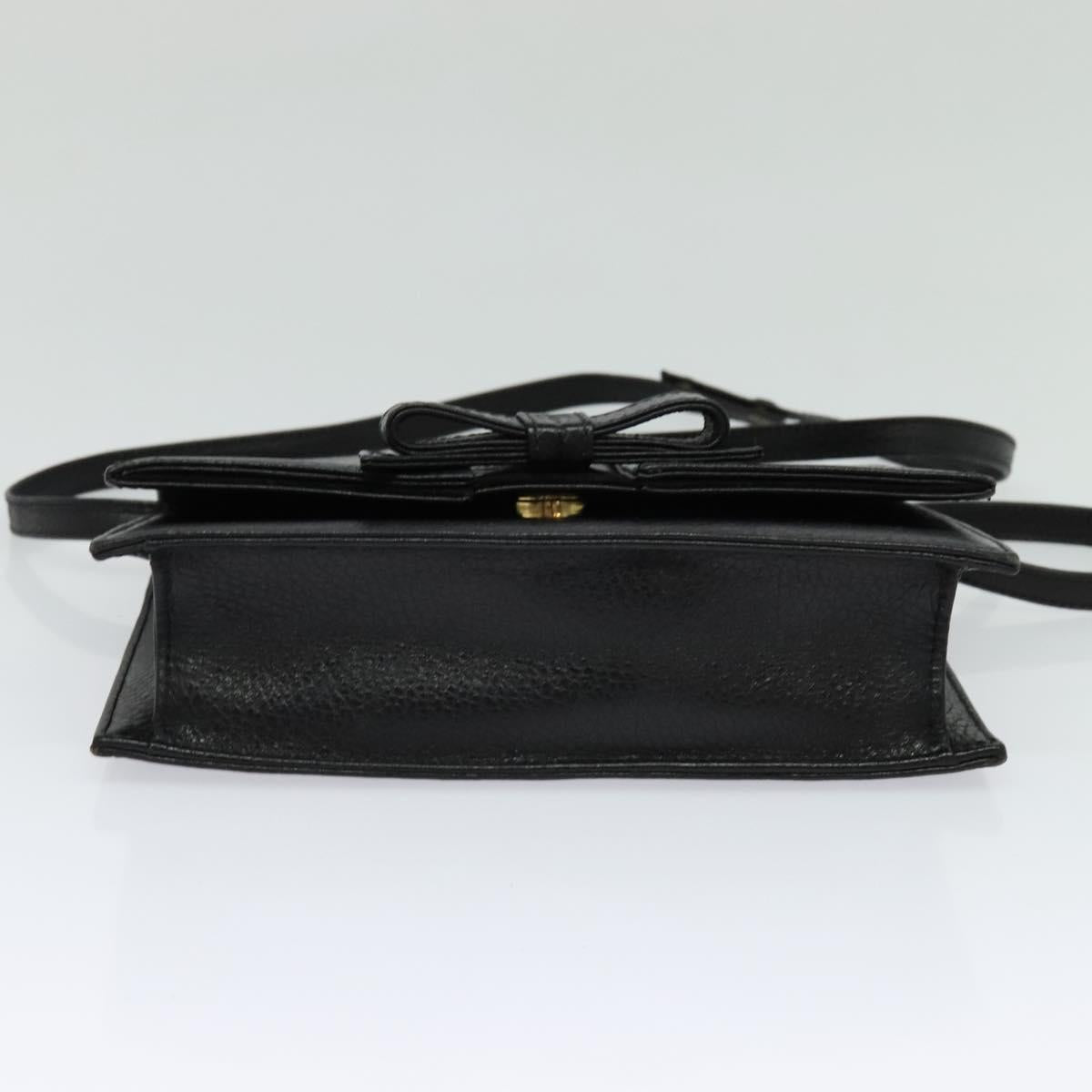 Valentino Garavani Black Leather Shoulder Bag (Pre-Owned)