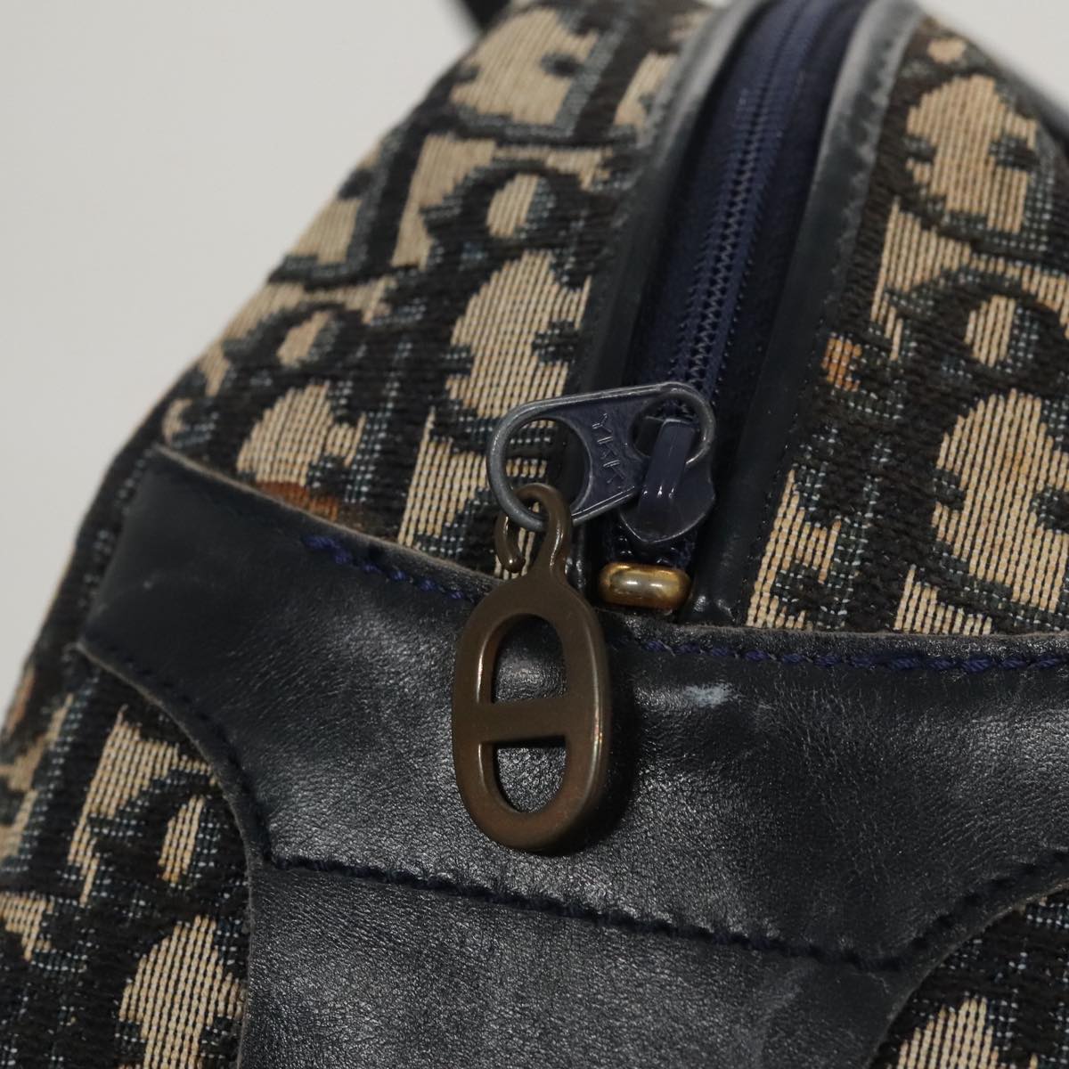 Dior Diorissimo Navy Canvas Handbag (Pre-Owned)