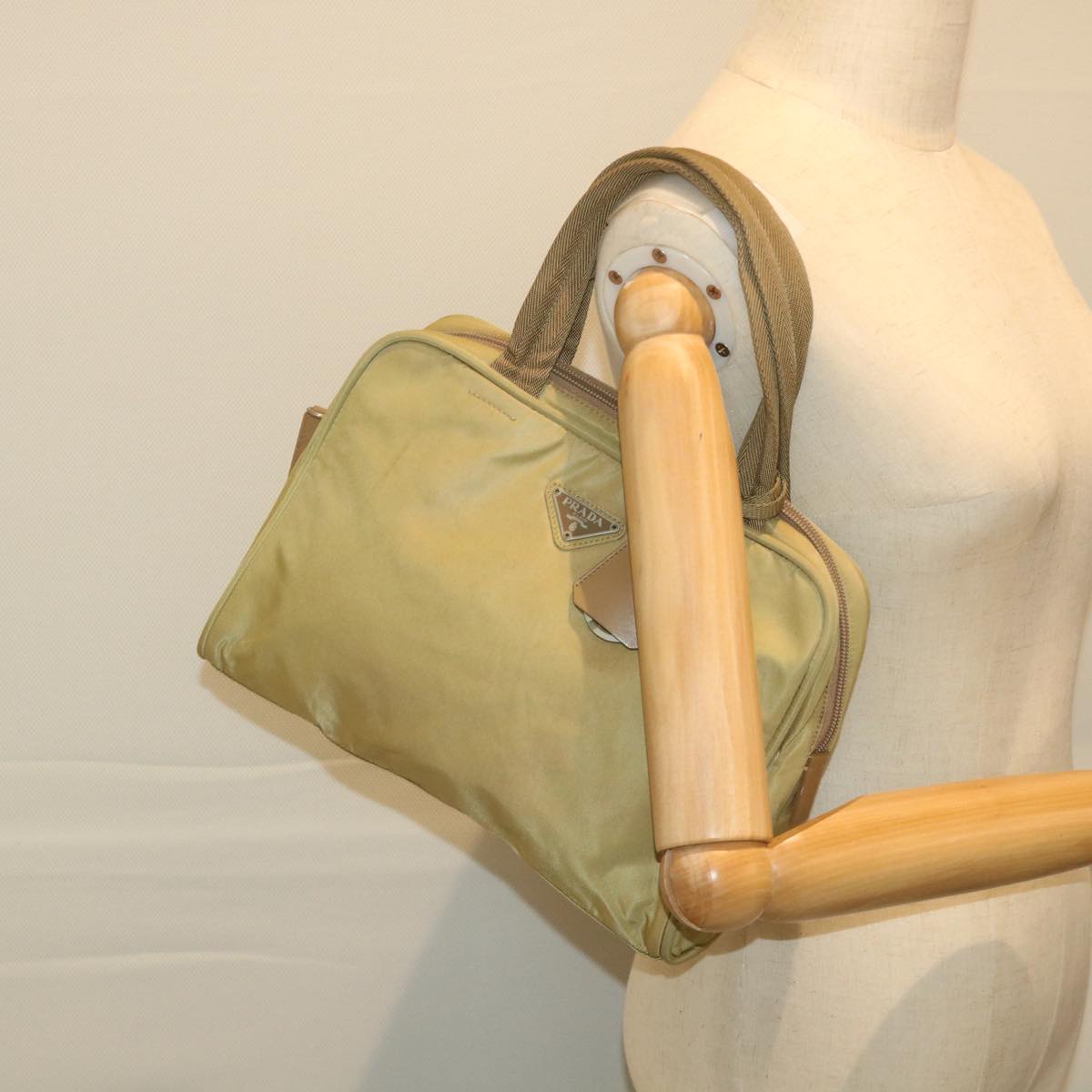 Prada Beige Synthetic Handbag (Pre-Owned)