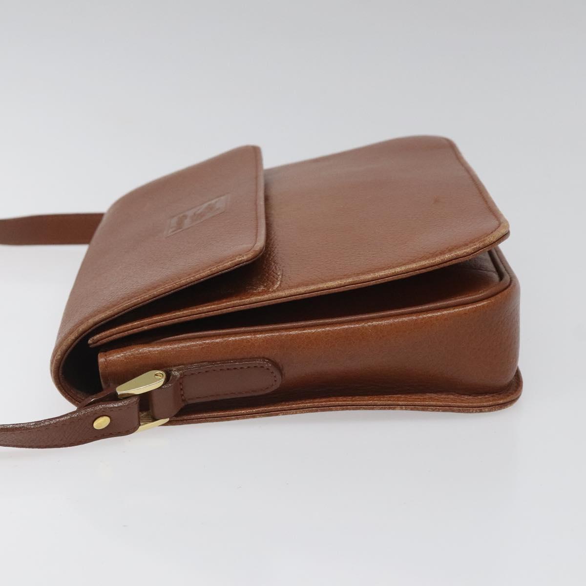 Burberry Nova Check Brown Leather Shoulder Bag (Pre-Owned)