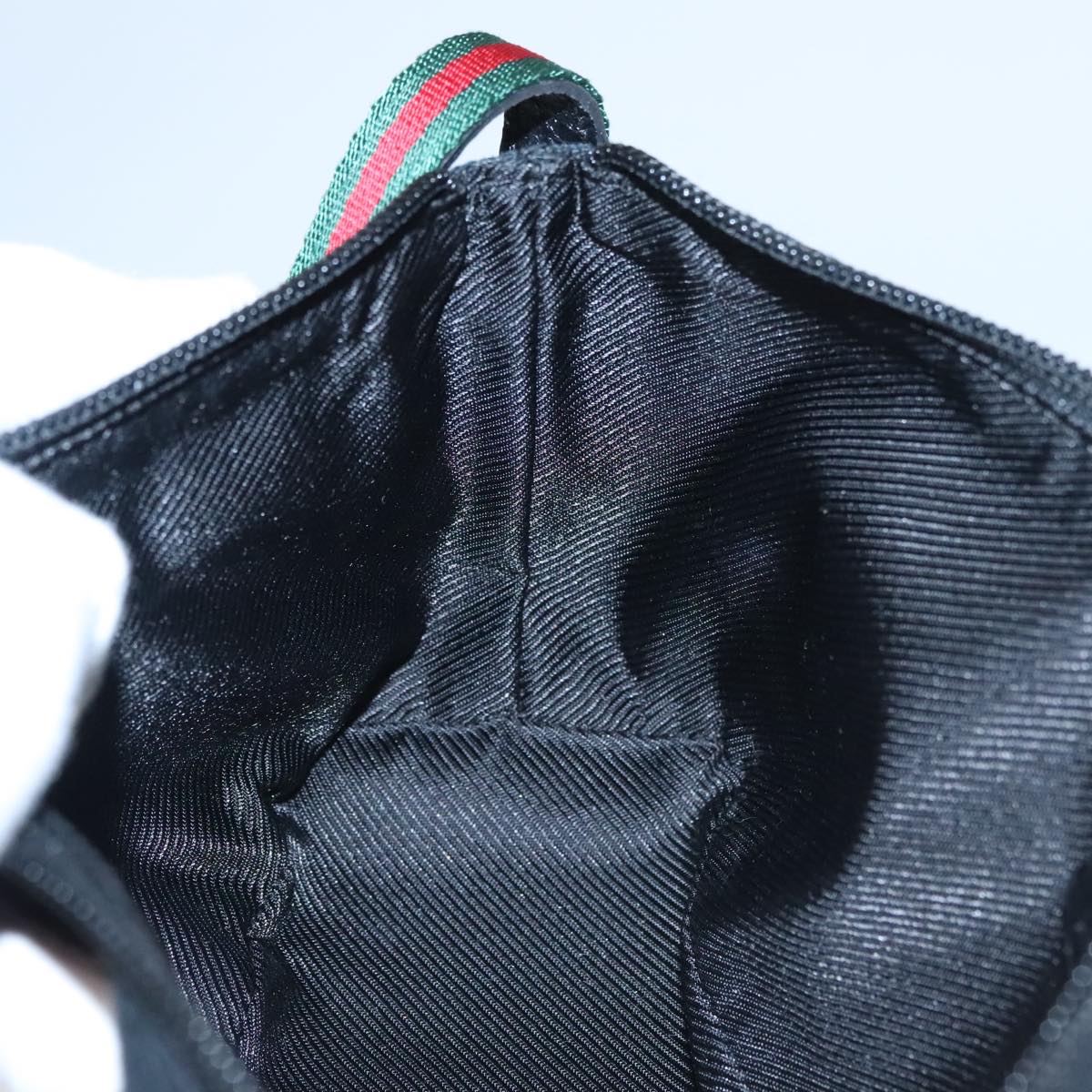 Gucci Baguette Black Canvas Clutch Bag (Pre-Owned)