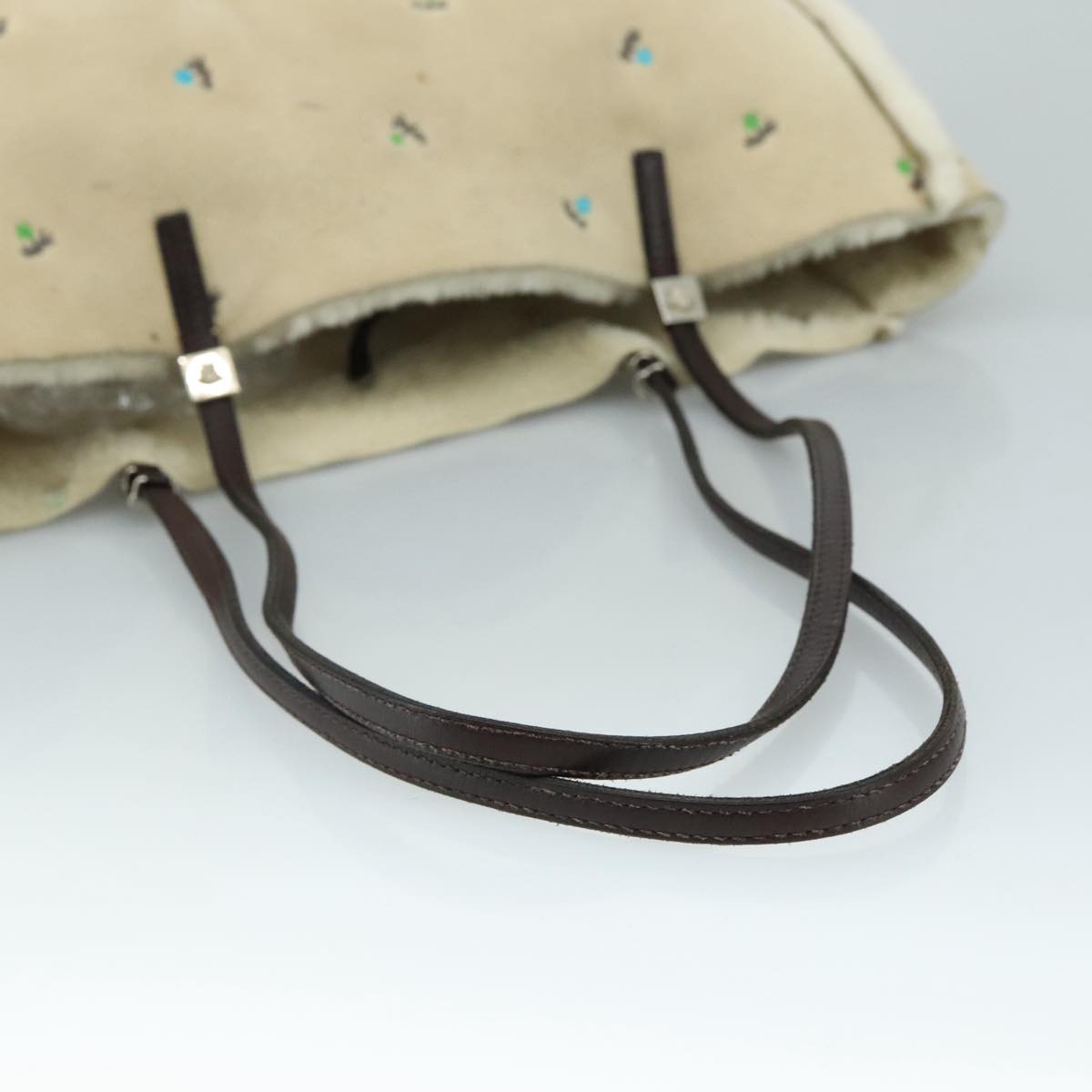Versace Beige Wool Shoulder Bag (Pre-Owned)