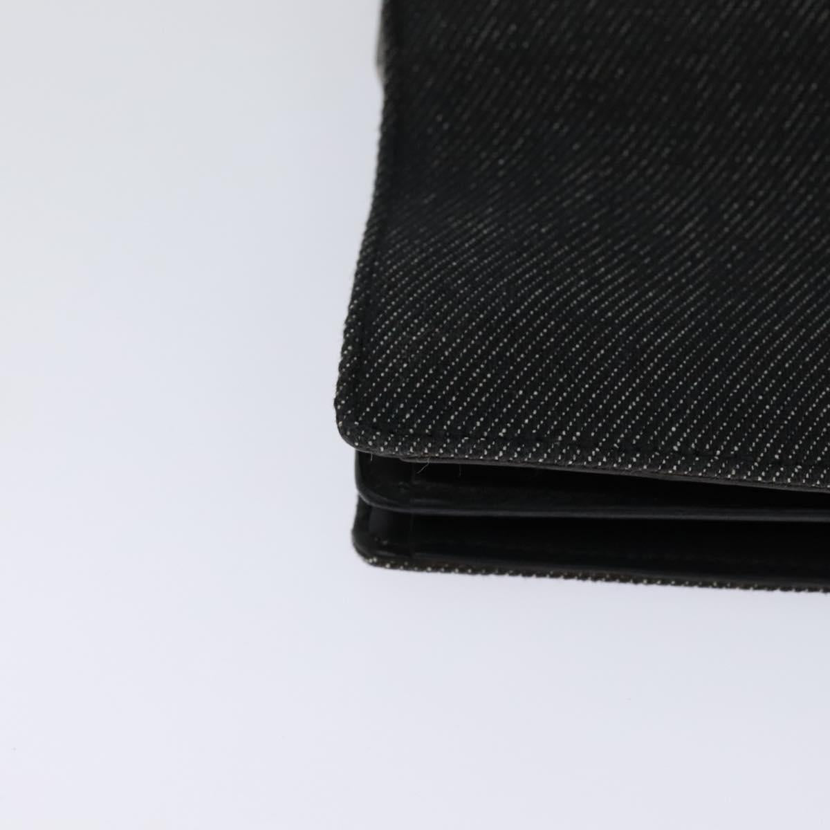 Gucci Gg Denim Black Canvas Shoulder Bag (Pre-Owned)