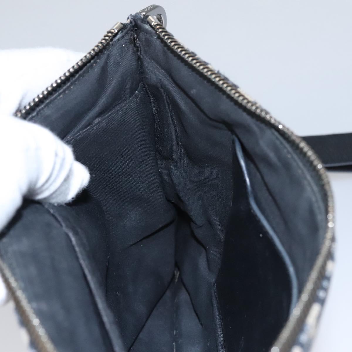 Dior Trotter Navy Canvas Clutch Bag (Pre-Owned)