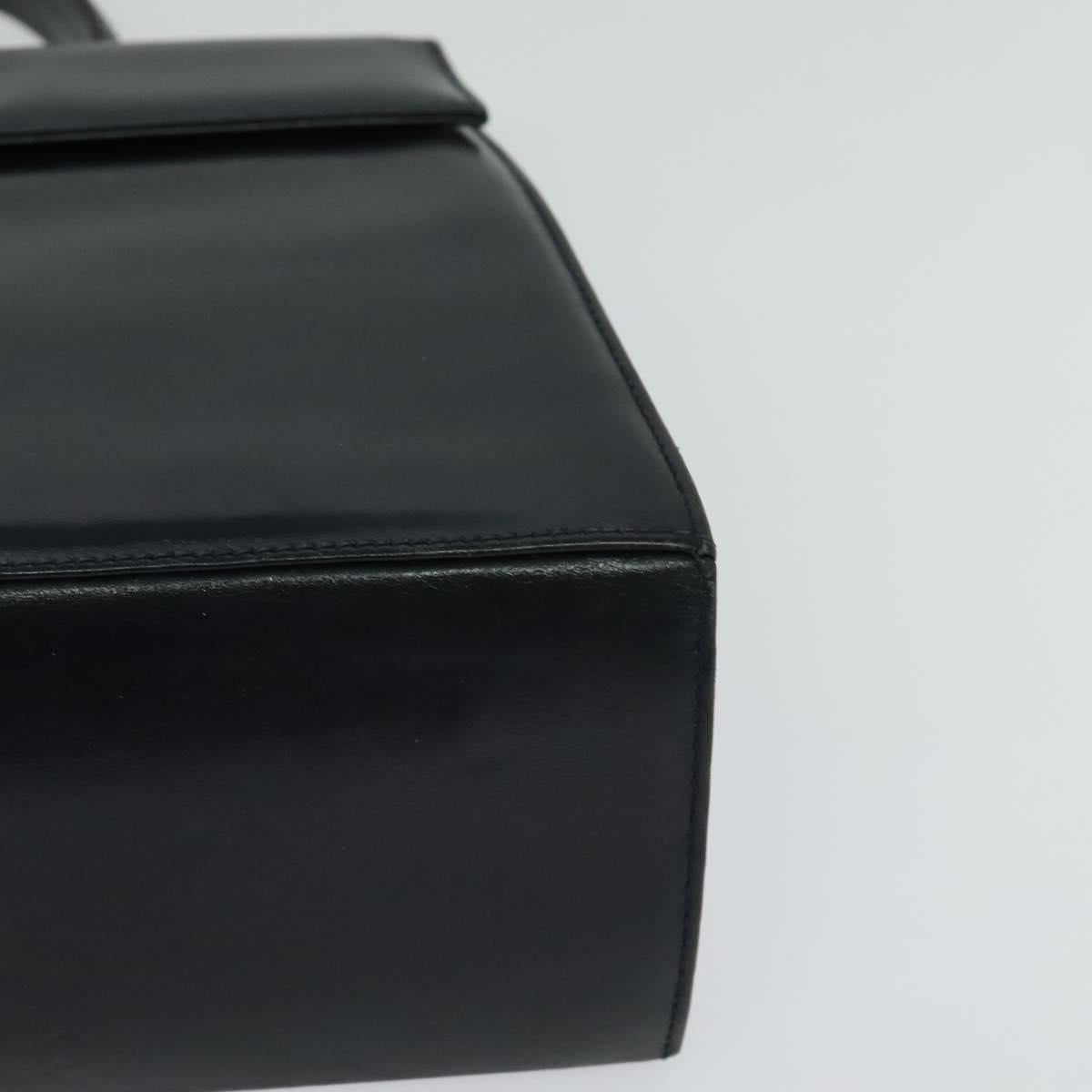 Salvatore Ferragamo Gancini Black Leather Handbag (Pre-Owned)