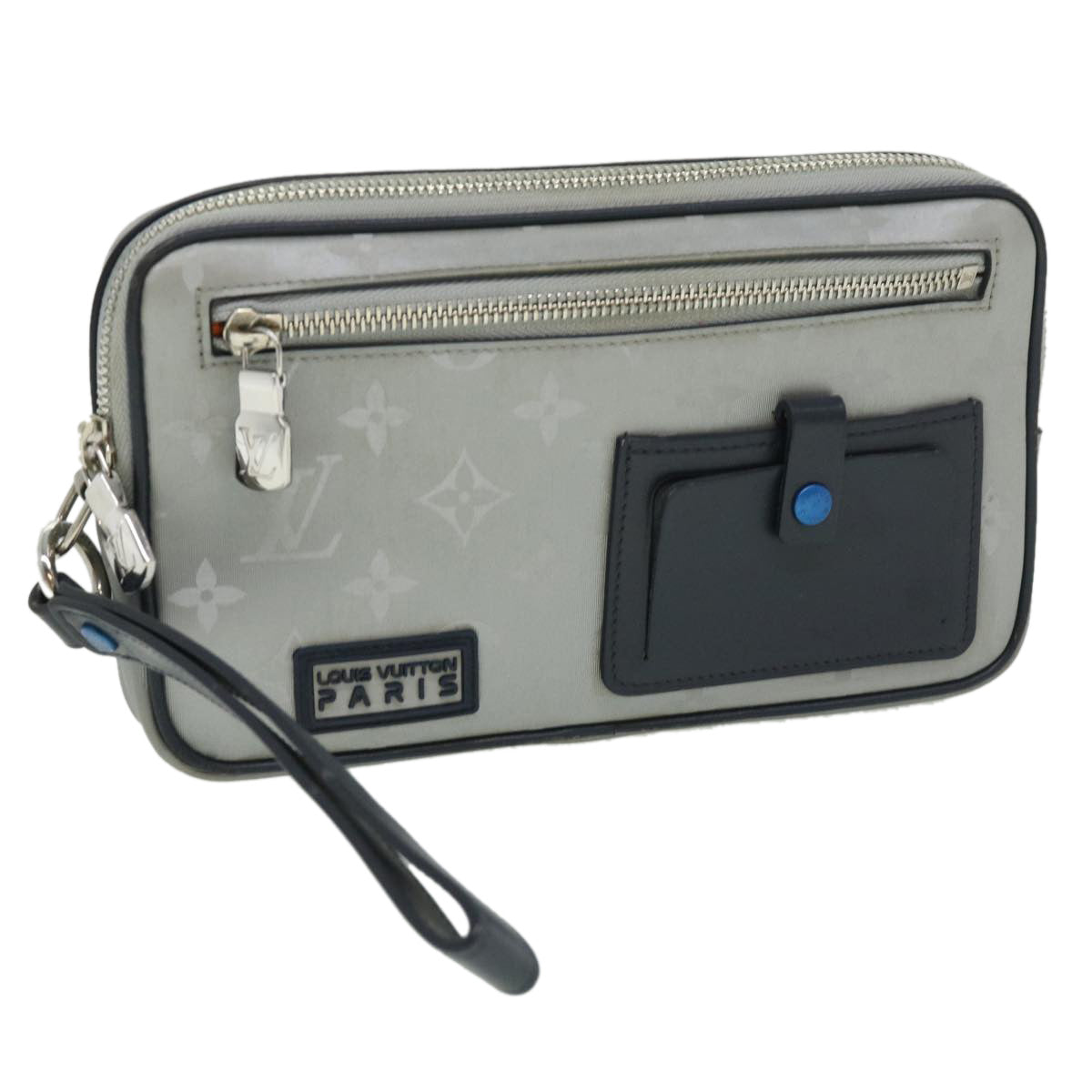 Louis Vuitton Alpha Silver Synthetic Clutch Bag (Pre-Owned)