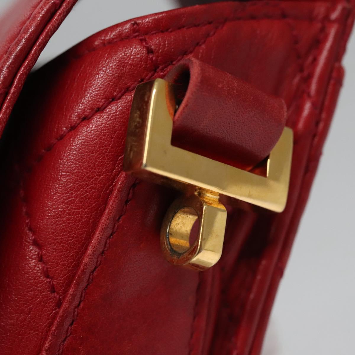 Chanel Phone Case Red Leather Clutch Bag (Pre-Owned)