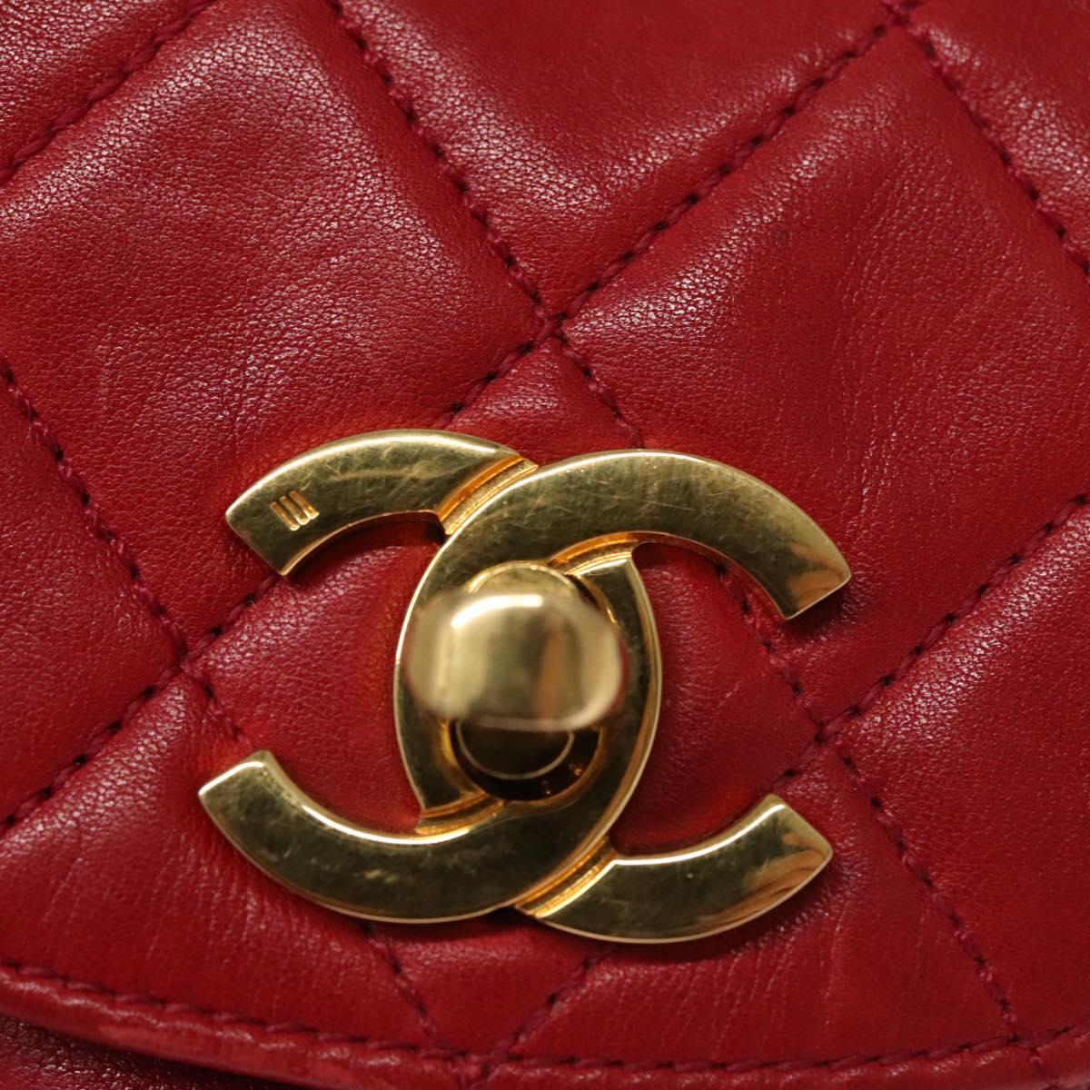 Chanel Phone Case Red Leather Clutch Bag (Pre-Owned)