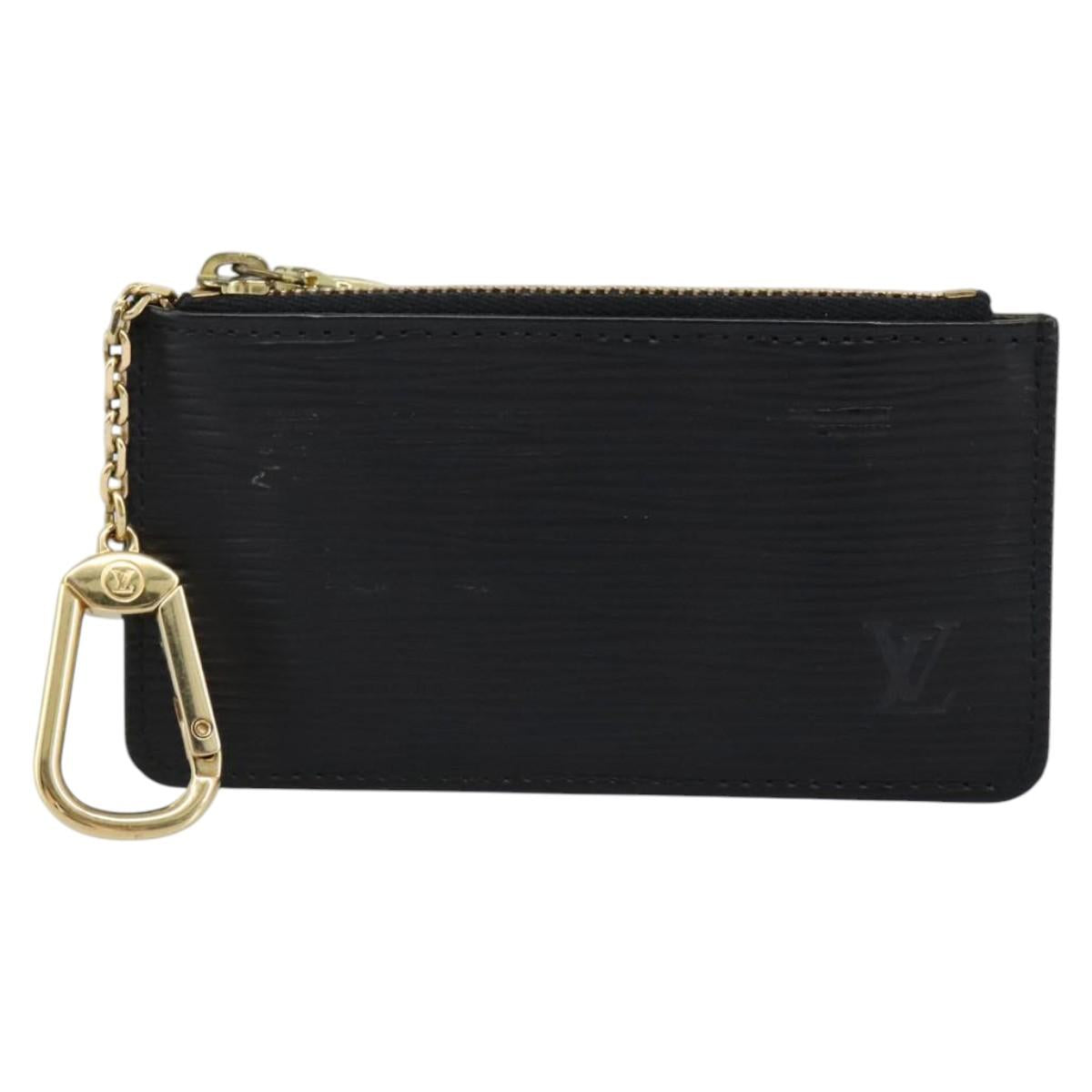 Louis Vuitton Pochette Clés Black Leather Wallet (Pre-Owned)