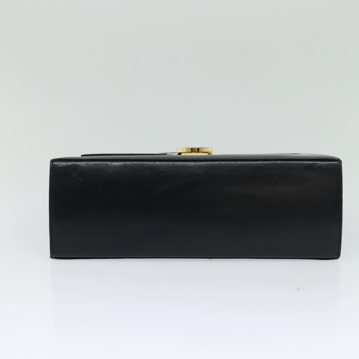 Salvatore Ferragamo Gancini Black Leather Handbag (Pre-Owned)