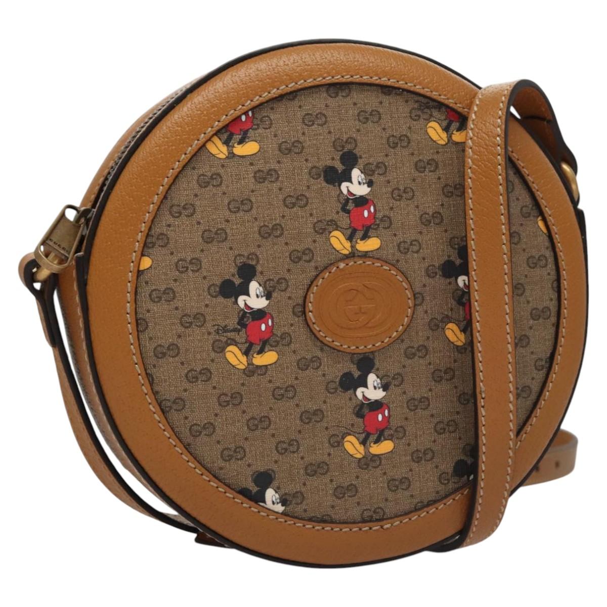 Gucci Disney X Gucci Beige Wicker Shoulder Bag (Pre-Owned)