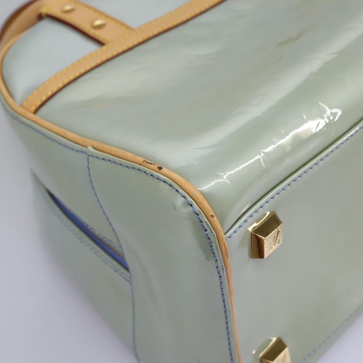 Louis Vuitton Tompkins Square Grey Patent Leather Handbag (Pre-Owned)