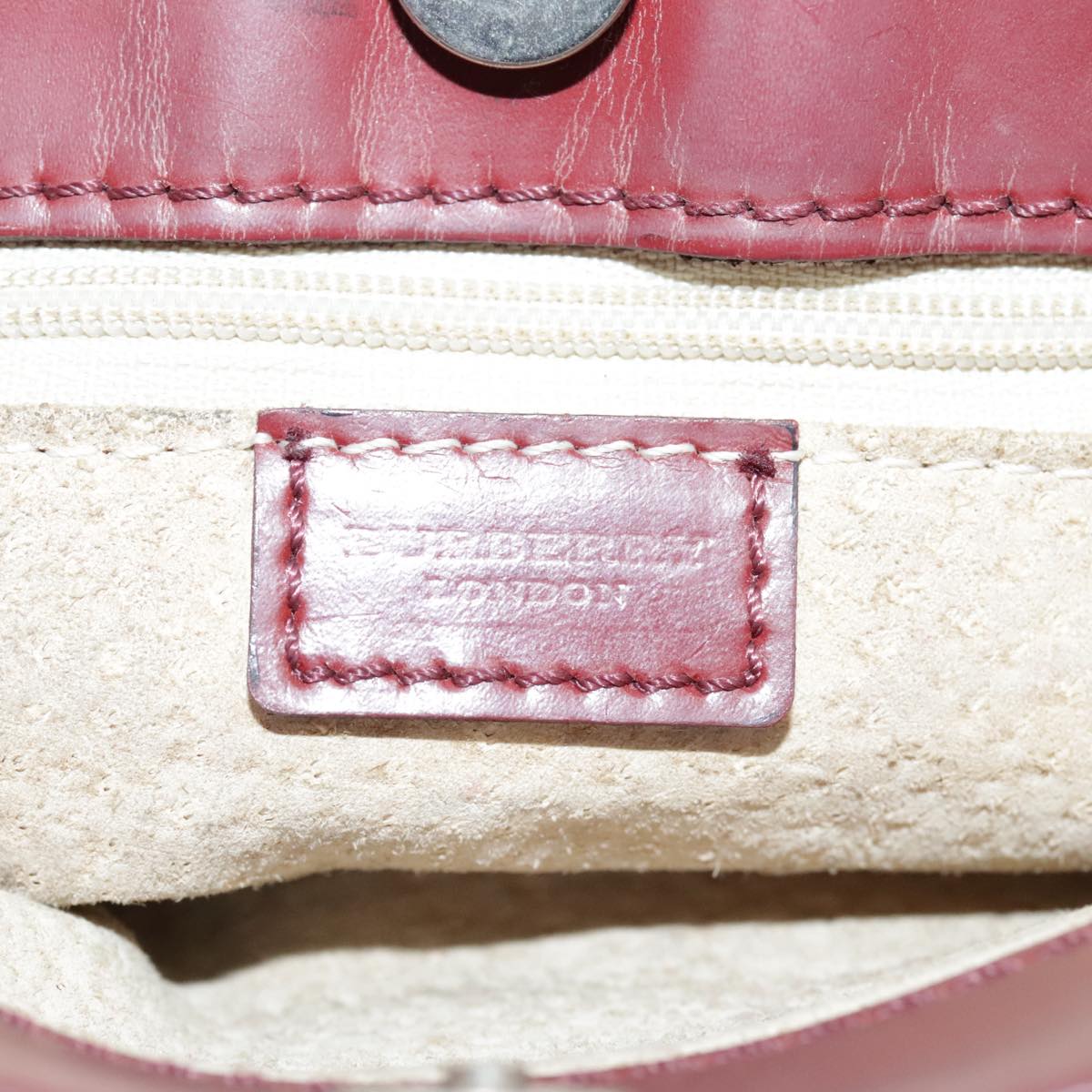Burberry Haymarket Beige Canvas Handbag (Pre-Owned)