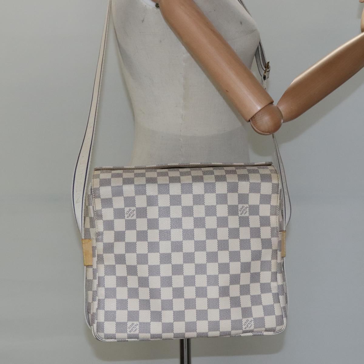 Louis Vuitton Naviglio Beige Canvas Shoulder Bag (Pre-Owned)