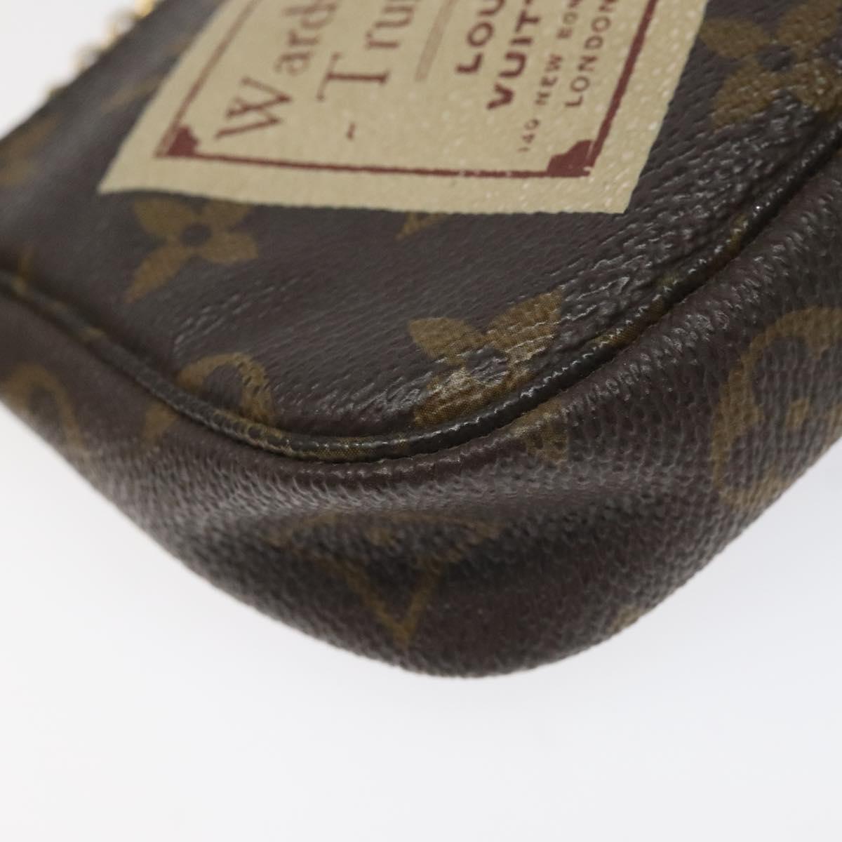 Louis Vuitton Mini Pochette Accessoires Brown Canvas Clutch Bag (Pre-Owned)