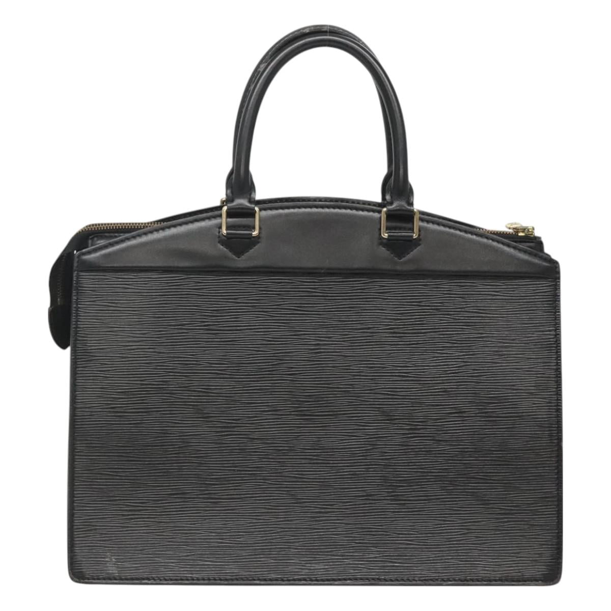 Louis Vuitton Riviera Black Leather Handbag (Pre-Owned)