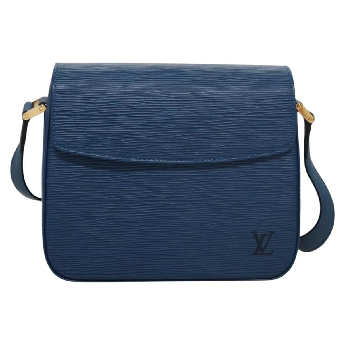 Louis Vuitton Grenelle Blue Leather Shoulder Bag (Pre-Owned)
