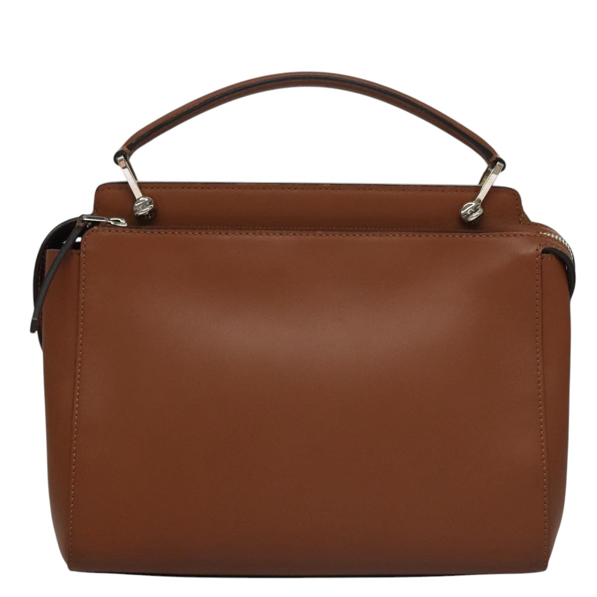 Fendi Dot Com Brown Leather Handbag (Pre-Owned)