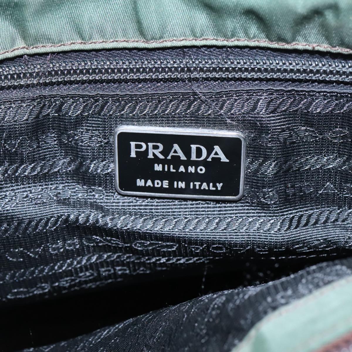Prada Tessuto Green Synthetic Handbag (Pre-Owned)