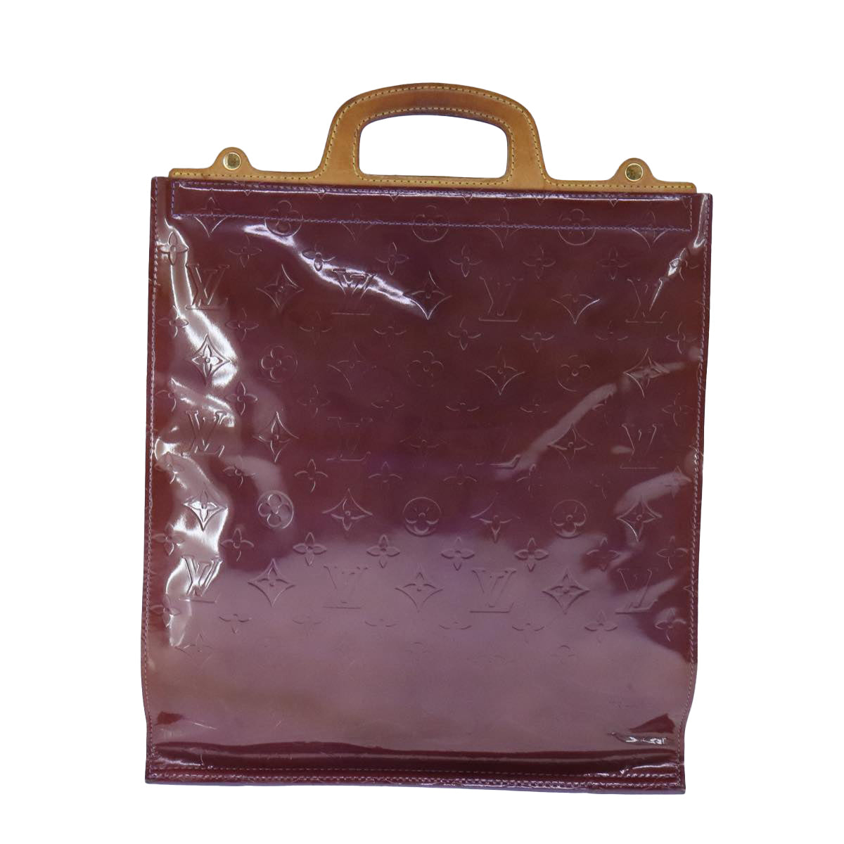 Louis Vuitton Stanton Purple Patent Leather Tote Bag (Pre-Owned)