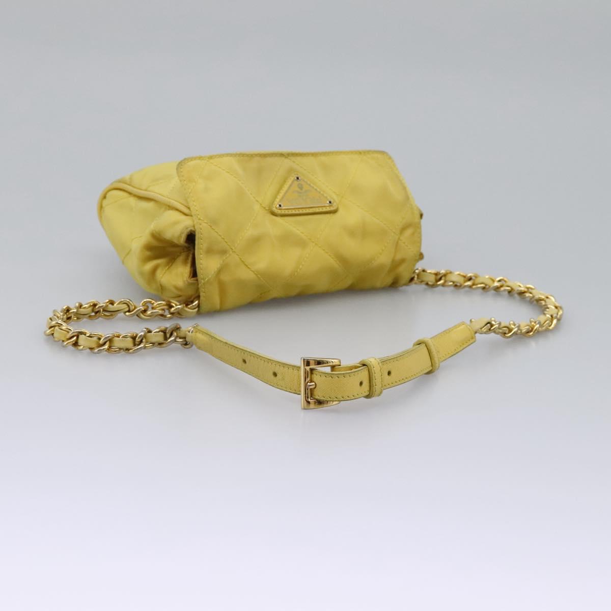 Prada Yellow Synthetic Shoulder Bag (Pre-Owned)