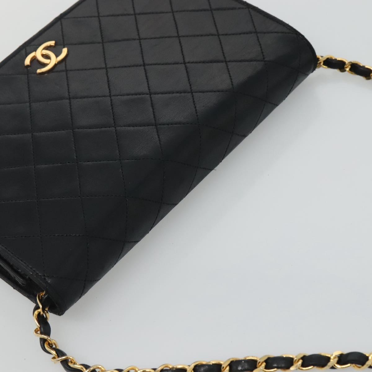Chanel Wallet On Chain Black Leather Shoulder Bag (Pre-Owned)