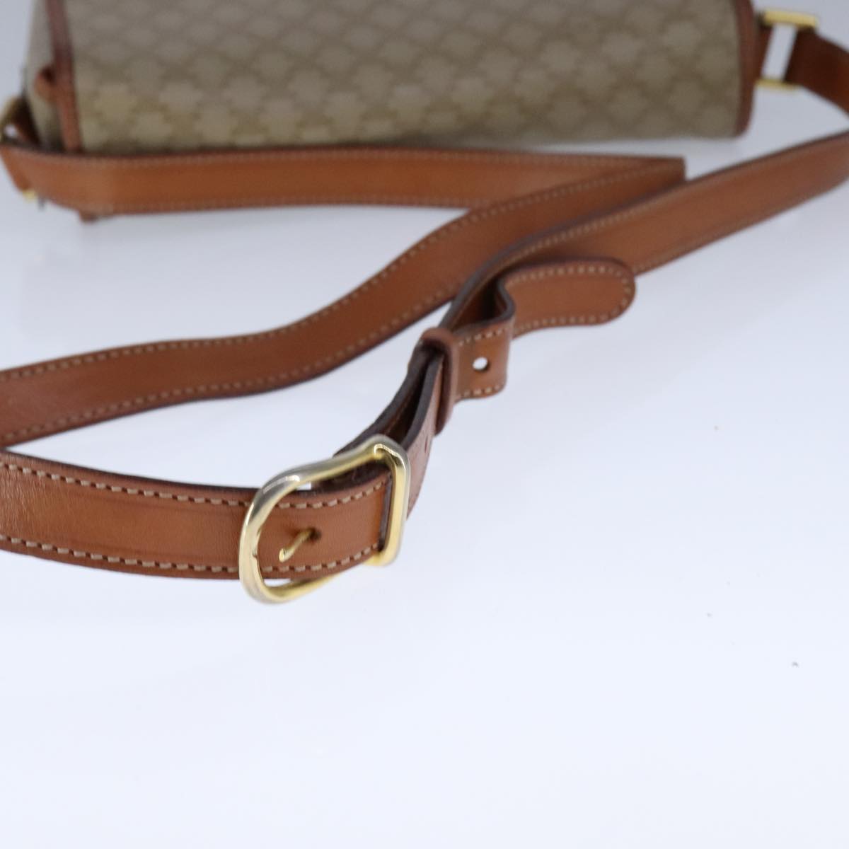 Céline Macadam Beige Canvas Shoulder Bag (Pre-Owned)