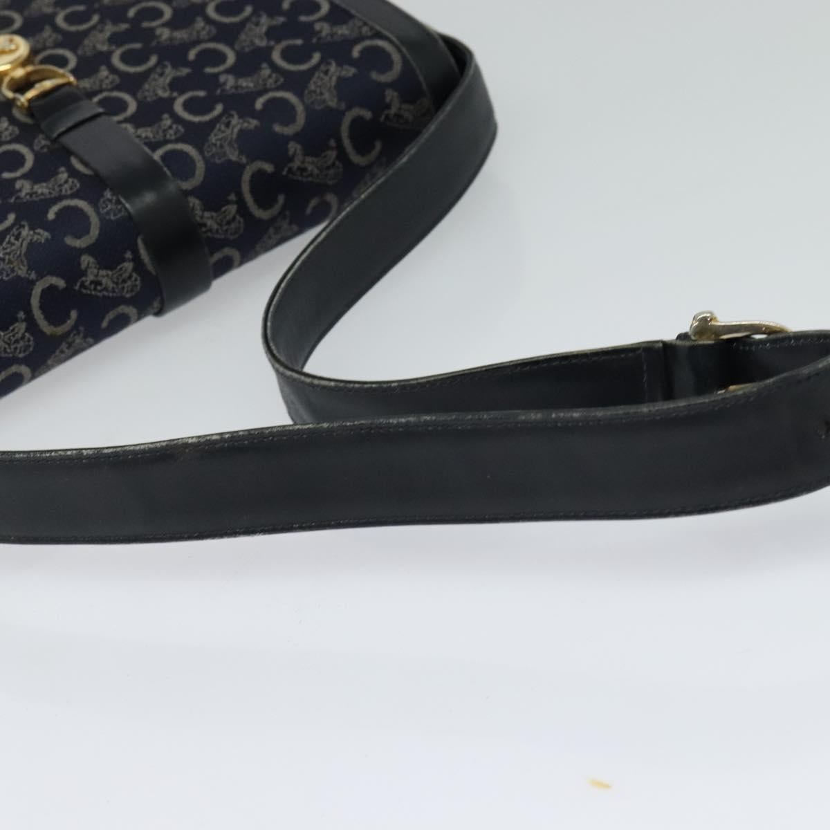 Céline Macadam Navy Canvas Shoulder Bag (Pre-Owned)