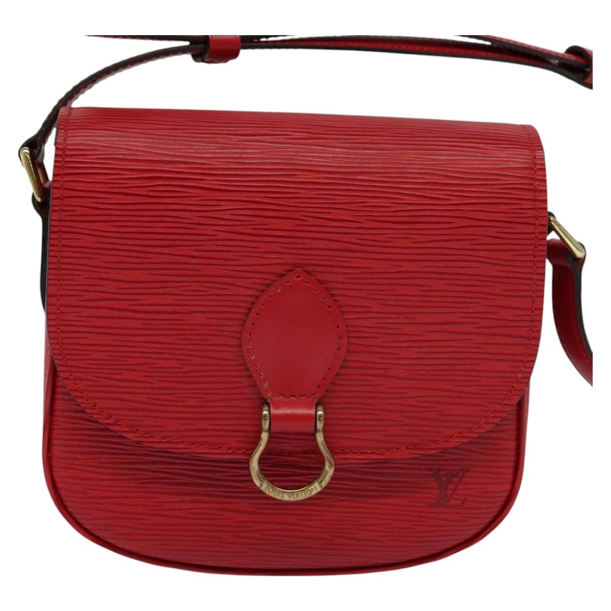 Louis Vuitton Saint Cloud Red Leather Shoulder Bag (Pre-Owned)