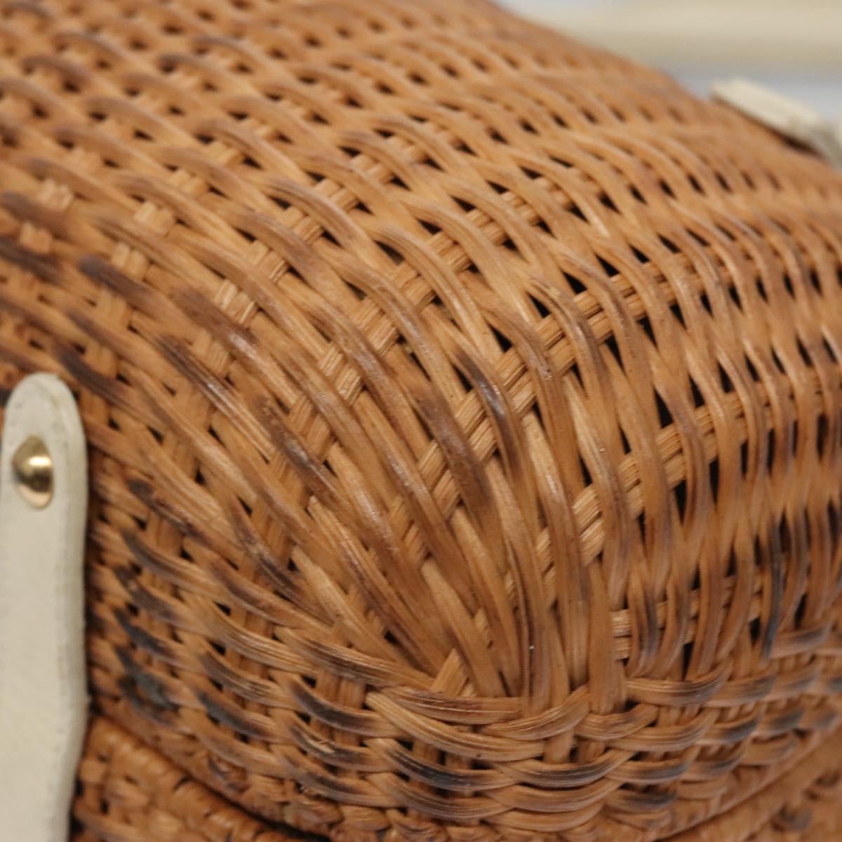 Salvatore Ferragamo Gancini Brown Wicker Handbag (Pre-Owned)