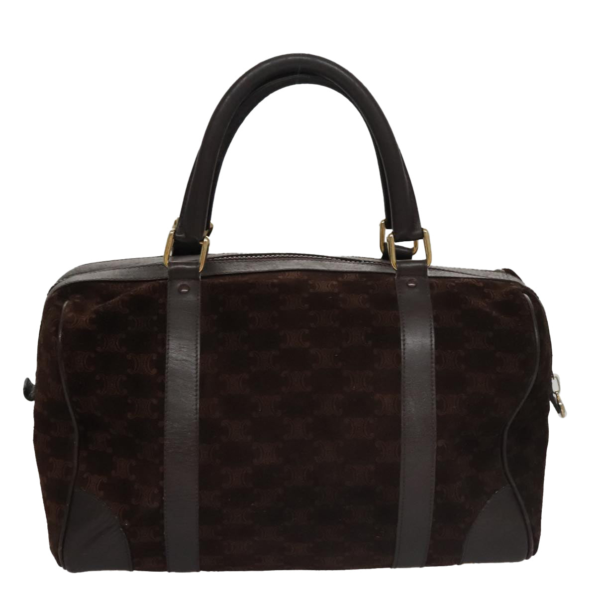 Céline Macadam Brown Suede Handbag (Pre-Owned)